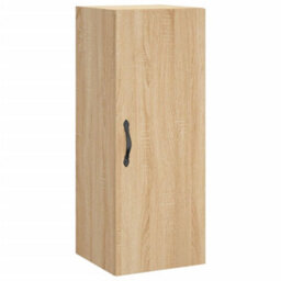Berkfield Elegant Highboard Sonoma Oak 34.5X34X180 Cm Engineered Wood - thumbnail 5