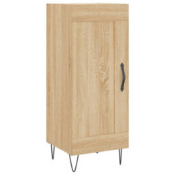 Berkfield Elegant Highboard Sonoma Oak 34.5X34X180 Cm Engineered Wood - thumbnail 7