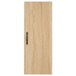 Berkfield Elegant Highboard Sonoma Oak 34.5X34X180 Cm Engineered Wood - thumbnail 6