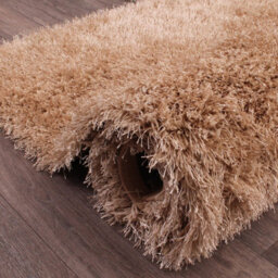 Beige Plain Shaggy Handmade Sparkle Easy To Clean Rug For Dining Room Bedroom And Living Room-60Cm X 110Cm - thumbnail 6
