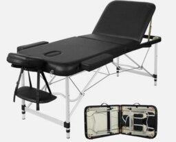 Massage Table 3 Fold Masage Bed Alumium Alloy Massage Couch Portable Salon Bed - thumbnail 1