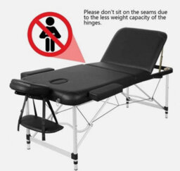 Massage Table 3 Fold Masage Bed Alumium Alloy Massage Couch Portable Salon Bed - thumbnail 5
