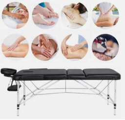 Massage Table 3 Fold Masage Bed Alumium Alloy Massage Couch Portable Salon Bed - thumbnail 6