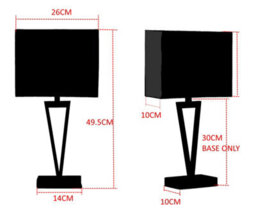 Lighting Supermarket V Design Black Slimline Table Lamp With Ivory Linen Shade - thumbnail 7