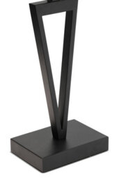 Lighting Supermarket V Design Black Slimline Table Lamp With Ivory Linen Shade - thumbnail 6