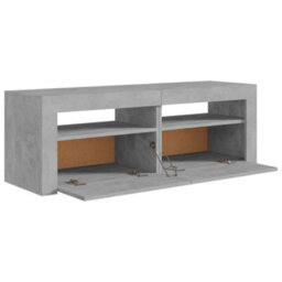 Vidaxl Tv Cabinet With Led Lights Concrete Grey 120X35X40 Cm - thumbnail 9