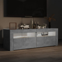Vidaxl Tv Cabinet With Led Lights Concrete Grey 120X35X40 Cm - thumbnail 5