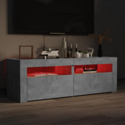 Vidaxl Tv Cabinet With Led Lights Concrete Grey 120X35X40 Cm - thumbnail 4