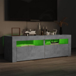 Vidaxl Tv Cabinet With Led Lights Concrete Grey 120X35X40 Cm - thumbnail 3