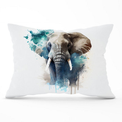 Warren Reed Designer Majestic Elephant Splashart Cushions 33Cm X 48Cm