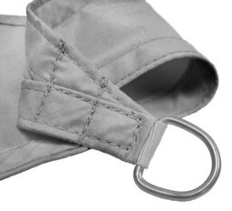 Kookaburra 5M Triangle Waterproof Silver Garden Patio Sun Shade Sail Canopy 98% Uv Block With Free Rope - thumbnail 3