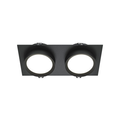 Luminosa Lighting Luminosa Hoop Twin Recessed Downlight Black 2Xgx53