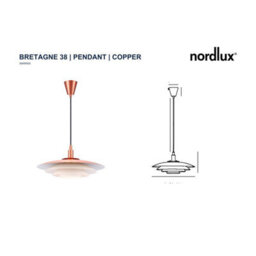 Nordlux Bretagne Metal Pendant Light Layered Shades Brown,mains - thumbnail 5