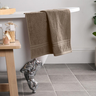 Ohs Luxury 100% Cotton Hand Towel, 50 X 80Cm - Mocha - image 1