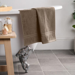 Ohs Luxury 100% Cotton Hand Towel, 50 X 80Cm - Mocha - thumbnail 1