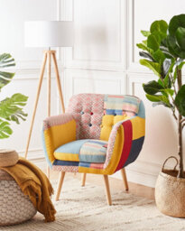 Beliani Armchair Melby Fabric Multicolour - thumbnail 2