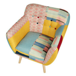 Beliani Armchair Melby Fabric Multicolour - thumbnail 6