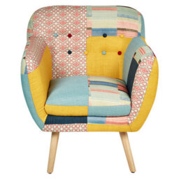 Beliani Armchair Melby Fabric Multicolour - thumbnail 4