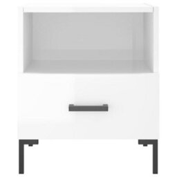 Berkfield Bedside Cabinets 2 Pcs High Gloss White 40X35X47.5 Cm Engineered Wood - thumbnail 7