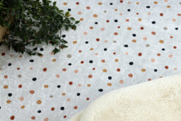 RugsX Bambino 47890 Washing Carpet Dots For Children Anti-Slip - White Brown 200X290 Cm - thumbnail 5