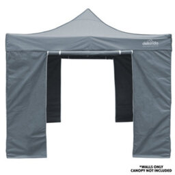 Loops Side Walls Door & Windows For 3X3M Pop-Up Gazebo - Grey - Garden Party Tent - thumbnail 3