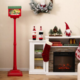 Costway 148 Cm Musical Christmas Street Lamp Sound & Tap Activated Xmas - thumbnail 6