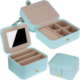 Xample Jewellery Box Organizer, Travel Jewelry Case, Velvet Portable Travel Jewelry Organizer Box For Earrings Bracelets Rings Necklace - thumbnail 1