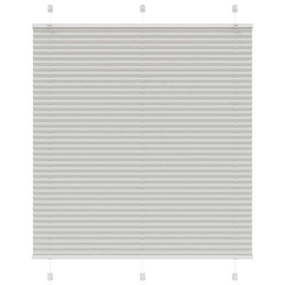 Berkfield Pleated Blind Light Grey 115X150 Cm Fabric Width 114.4 Cm Polyester - image 1