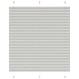 Berkfield Pleated Blind Light Grey 115X150 Cm Fabric Width 114.4 Cm Polyester - thumbnail 1