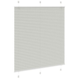 Berkfield Pleated Blind Light Grey 115X150 Cm Fabric Width 114.4 Cm Polyester - thumbnail 3