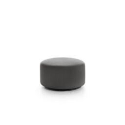 Abakus Direct Texas Round Swivel Footstool In Dark Grey - thumbnail 2