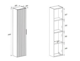 Impact Furniture Bathroom Cabinets 600mm Vanity Unit With Worktop Tallboy Tall Wall Storage White Ribbed Fluted Furniture Set Adel - thumbnail 7