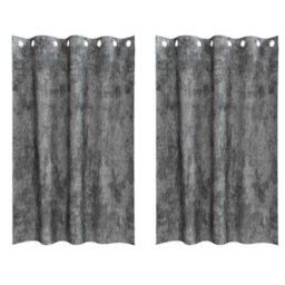 Berkfield Classic Curtain With Curtains 2 Pcs Grey 175 X 140 Cm Velvet
