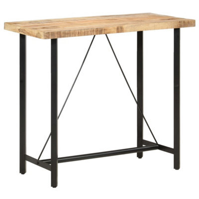 Berkfield Bar Table 120X58X107 Cm Rough Mango Wood - image 1