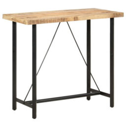 Berkfield Bar Table 120X58X107 Cm Rough Mango Wood - thumbnail 1
