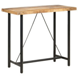 Berkfield Bar Table 120X58X107 Cm Rough Mango Wood - thumbnail 9