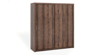 Arte Bono Sliding Door Wardrobe In Oak Monastery - Minimalist Bedroom & Hallway Storage - W2000mm X H2150mm X D620mm - image 1