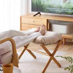 Underdesk Footstool Chair Stool Rectangle Padded Rest Seat Pouffe Bamboo Legs Uk - thumbnail 7
