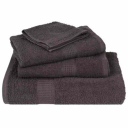 Berkfield Wash Towels 50 Pcs Frogn Anthracite 30X30 Cm 100% Cotton - thumbnail 4