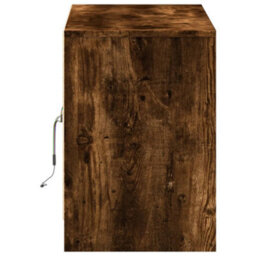 Berkfield Sturdy Tv Cabinet With Led Smoked Oak 100X34X50 Cm Engineered Wood - thumbnail 7