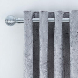 A.unique Home Etched Ball Metal Extendable Curtain Pole With Rings And Fittings (25/28mm) - Nickel, 70Cm - 120Cm Approx - thumbnail 4