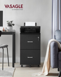 Songmics 2-Drawer File Cabinet, Locking Filing Cabinet For Home Office, Small Rolling File Cabinet, Printer Stand - thumbnail 8