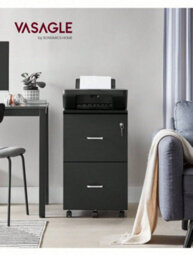 Songmics 2-Drawer File Cabinet, Locking Filing Cabinet For Home Office, Small Rolling File Cabinet, Printer Stand