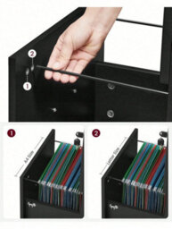 Songmics 2-Drawer File Cabinet, Locking Filing Cabinet For Home Office, Small Rolling File Cabinet, Printer Stand - thumbnail 4