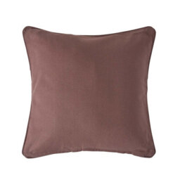 Homescapes Cotton Plain Chocolate Cushion Cover, 60 X 60 Cm - thumbnail 1
