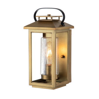 Luminosa Lighting Luminosa Hinkley Atwater Outdoor Wall Lantern Painted Distressed Brass, Ip44 - image 1