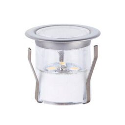 GoodHome Coldstrip Stainless Steel Effect Integrated Led Indoor & Outdoor Deck Light (D)30mm, Pack Of 10