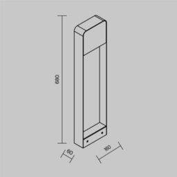 Luminosa Lighting Luminosa Porte Outdoor Bollard Black Wood 3000K 250Lm Ip54 - thumbnail 3