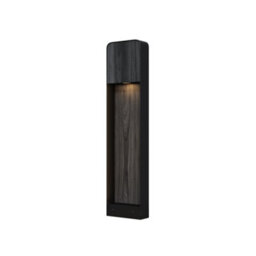 Luminosa Lighting Luminosa Porte Outdoor Bollard Black Wood 3000K 250Lm Ip54 - thumbnail 1