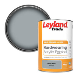 Leyland Trade Hardwearing Acrylic Eggshell Emulsion Paint Mirror Mirror (Ppg1039-3) 5L